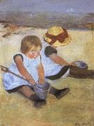 Mary Cassatt Children on the Beach Spain oil painting reproduction